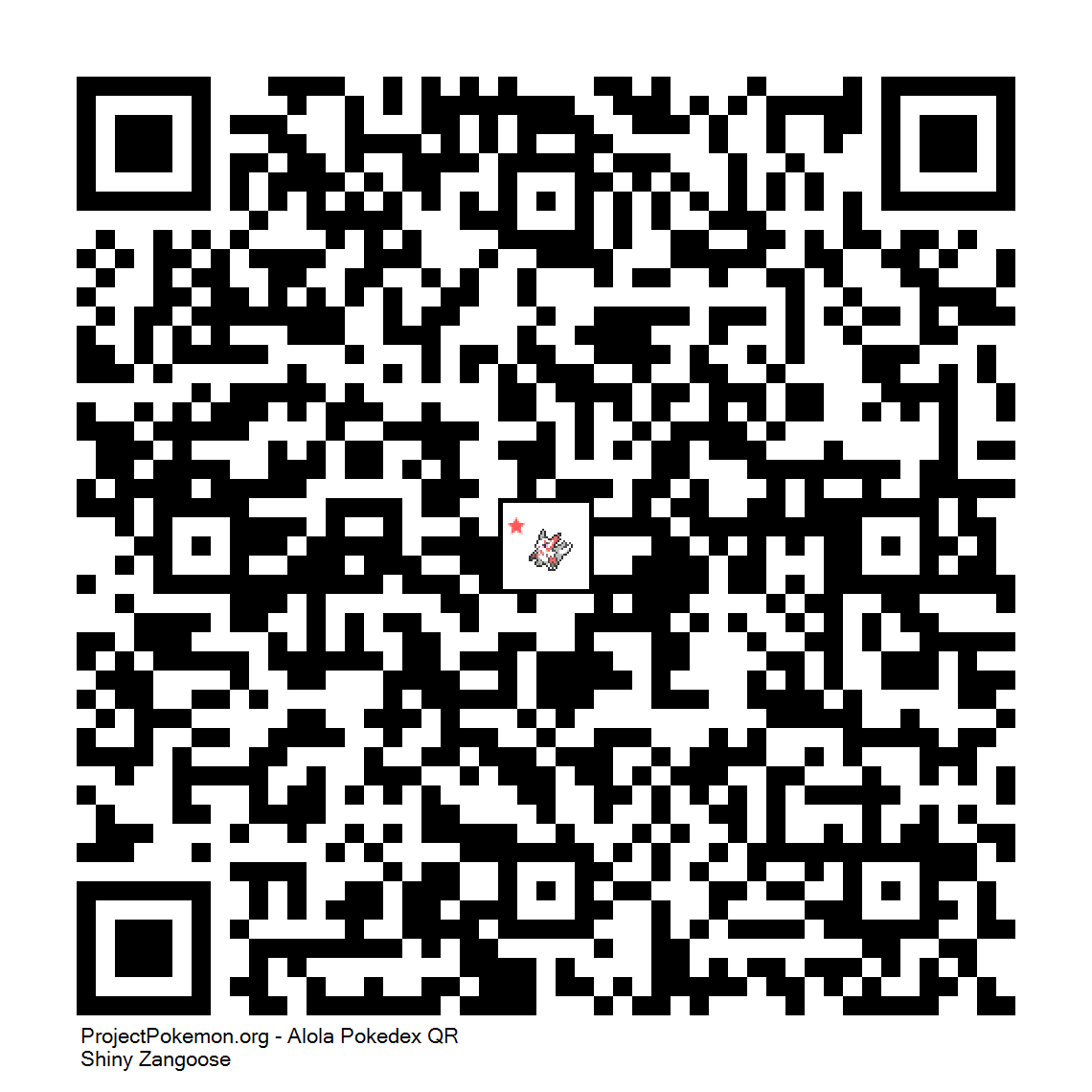 Cdigo QR de Zangoose variocolor